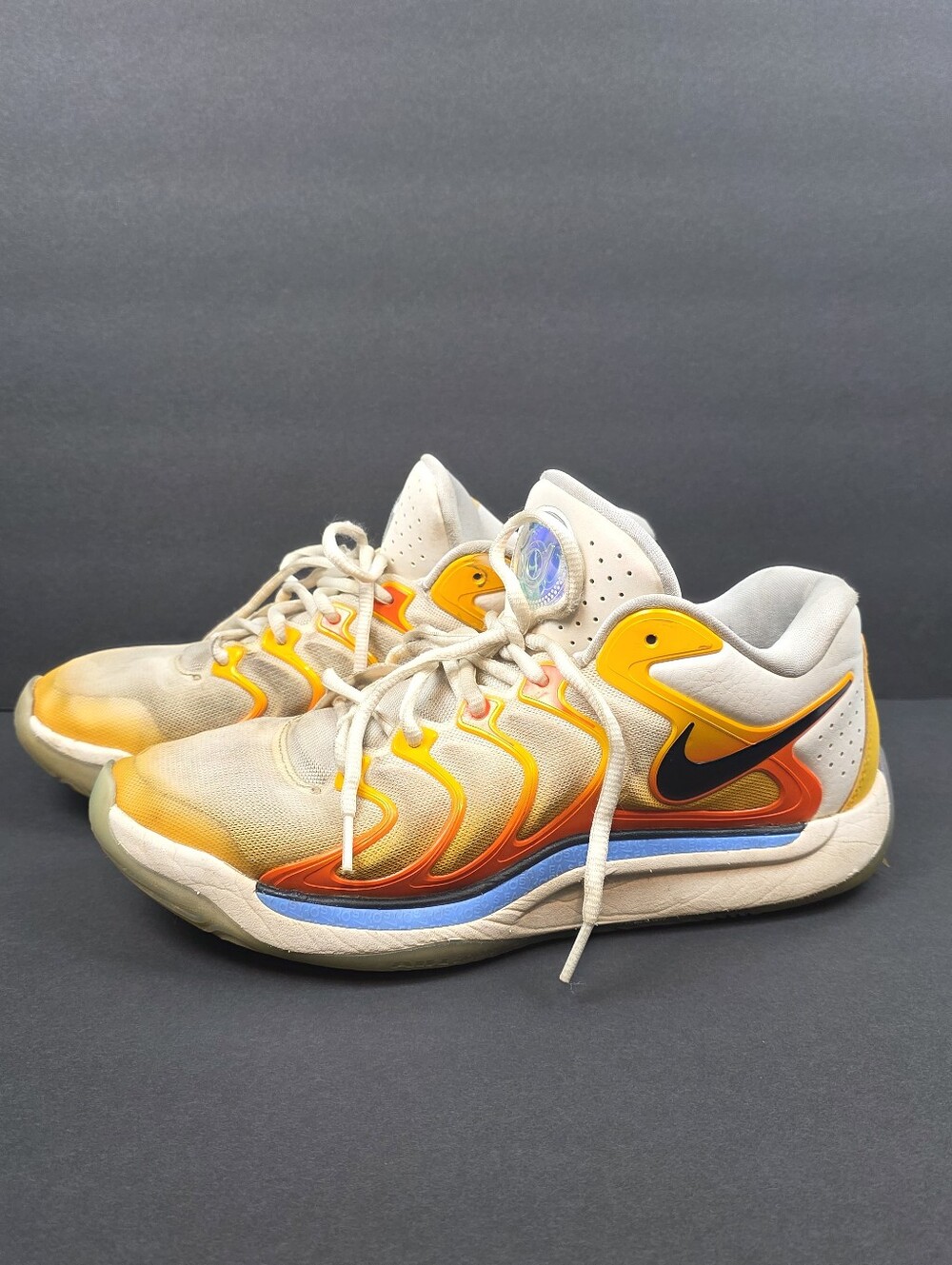 Nike KD 17 Team Durant FJ9487-700 Men’s Size 9 Basketball Shoes White Orange